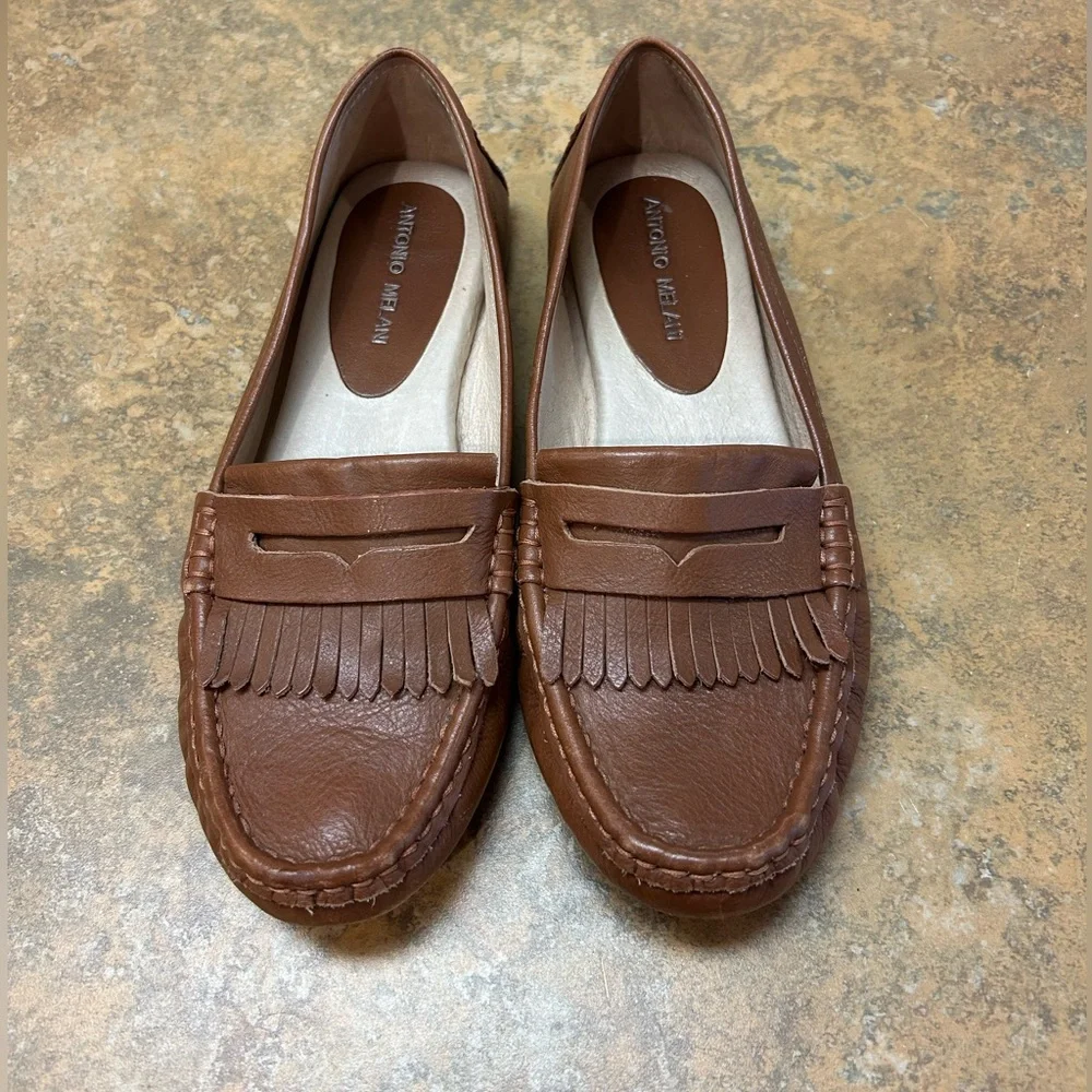 Antonio Melani Camel Brown Driving Loafers